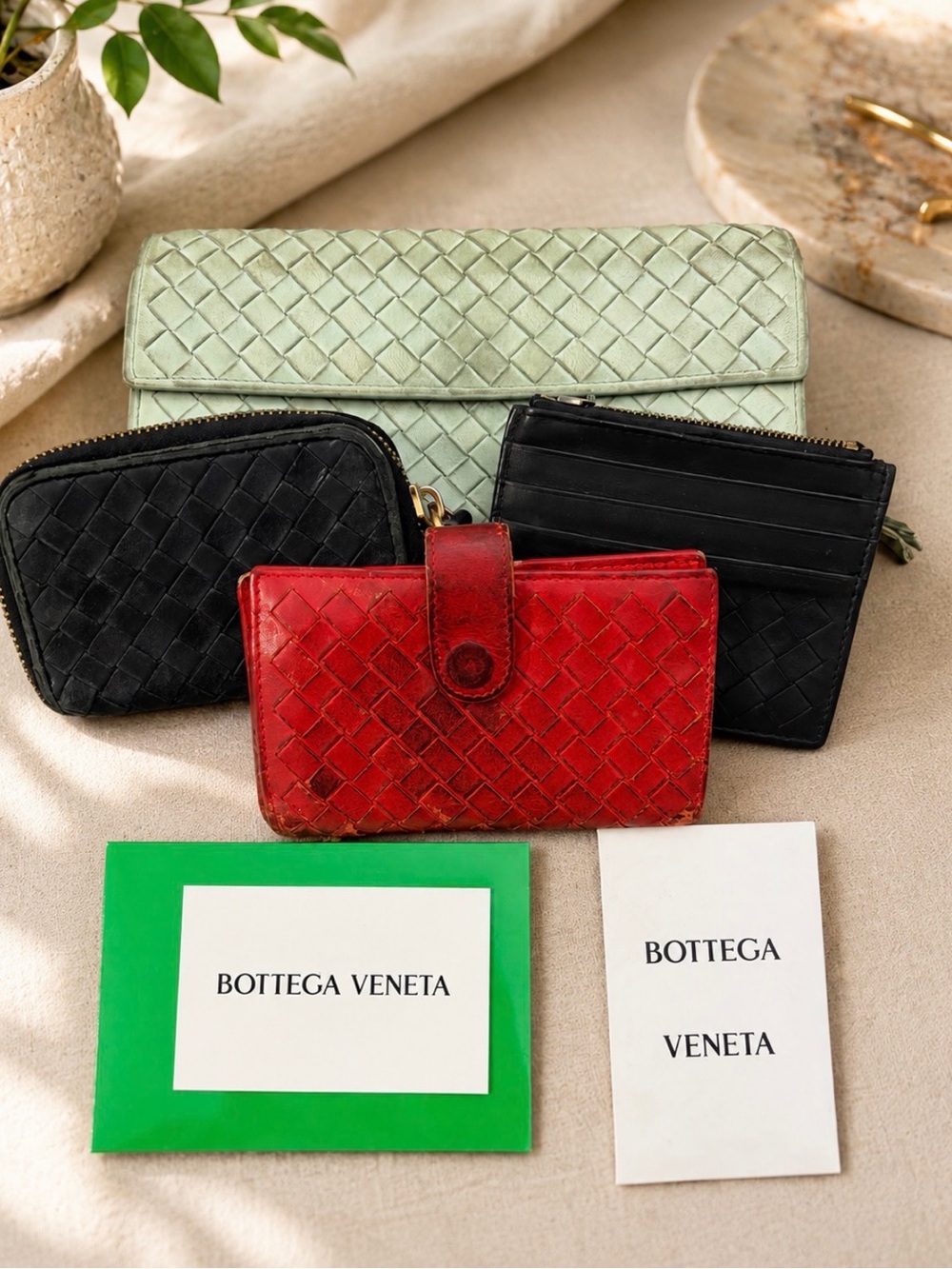 🖤 Authentic Vintage Bottega Veneta — 4-Piece Project Lot